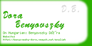 dora benyovszky business card